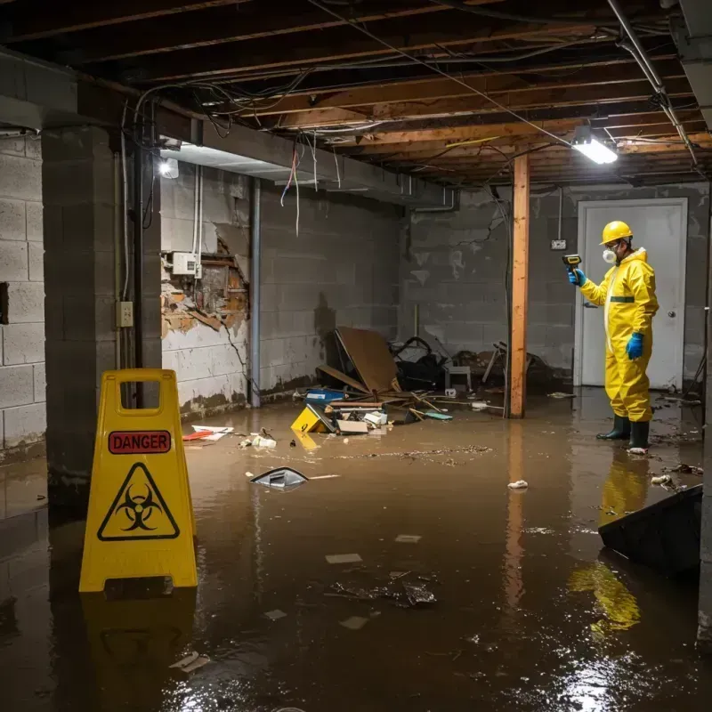 Flooded Basement Electrical Hazard in Palm Aire, FL Property